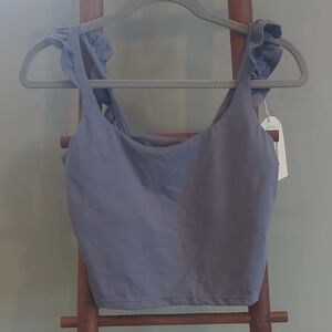 Purple Sleeveless Crop Top